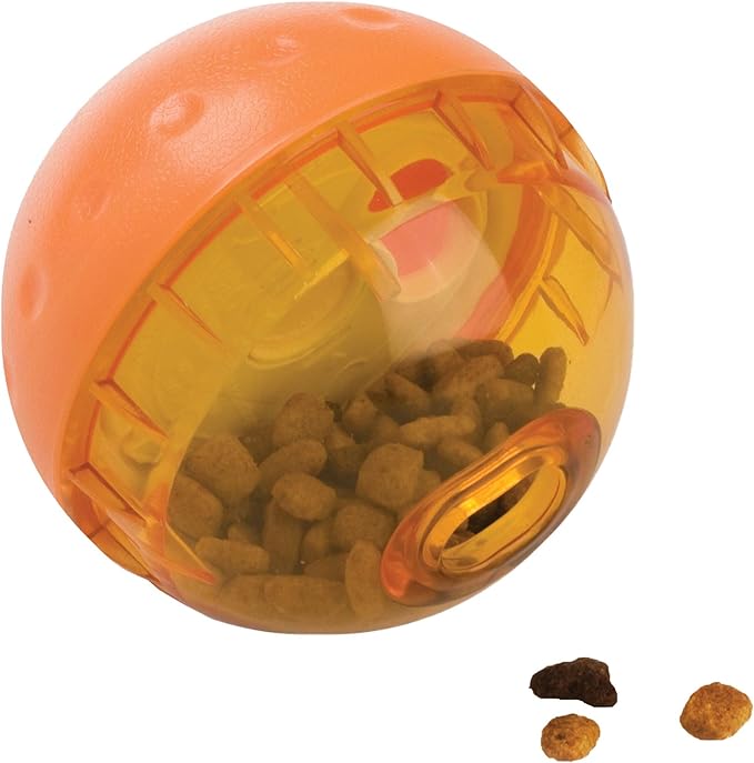 OurPet's IQ Treat Ball Interactive Food Dispensing Dog Toy , Assorted Colors | Fill with kibble or snacks to reward play, keeps pups busy, engaged and mentally stimulated during meal times at home daily by OurPets