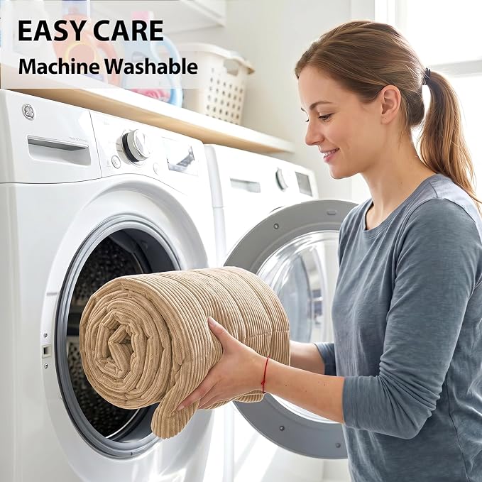Fixwal Waterproof Corduroy Dog Couch Cover, 27.6" x 94.5", Coffee | Integrated TPU Barrier, Non-Slip Backing, Machine Washable, Pet Friendly, Easy Clean Pet Hair, Soft Sofa Cushion Protector - Image 7
