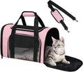 Large Cat Carrier Soft Up to 28 Lbs, Breathable Pet Bag with Steel Frame | Lockable Zippers, Fits Small Big Dog, Kitten, Puppy,Medium Travel Carrying Case for Kennel Car Airline Transport，Pink by Alwaysstandbehindyou