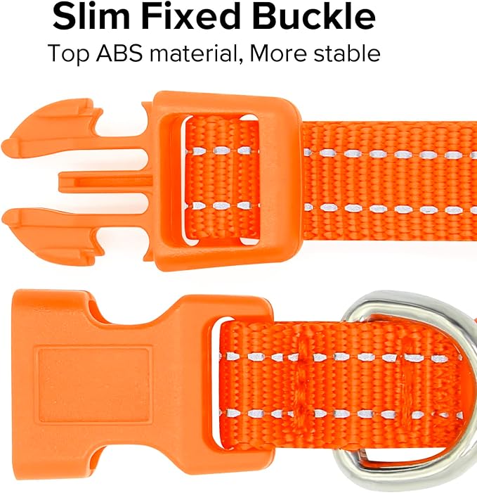Light up Dog Collar for Small Dog,Vizpet XS Adjustable Size Nylon Collar USB Rechargeable Bright Safety Pet Collar for Cats Dogs (Orange) - Image 5
