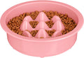 The Niner Slow Feed Bowl - Raised Peaks Slow Down Pets Eating - Fits Elevated Feeders Including Neater Feeder Large Sizes - Gentle on Teeth and Gums - Holds up to 2 Cups (Pink) by NeaterPetBrands