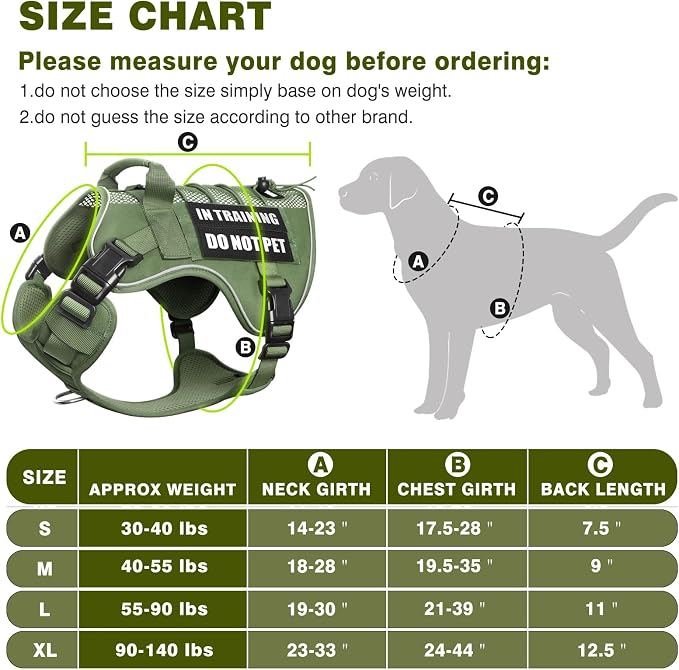 WINSEE Service Dog in Training Mesh Harness with 10 Removale Pet Patches | Breathable material, adjustable straps, reflective trim, lightweight but durable, great for training, walks, and outings - Image 5