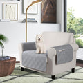TAOCOCO Waterproof Chair Covers for Dogs, Non Slip Pet Couch Cover, Chair | Washable Chair Seat Covers for recliners with Arms, Dog Sofa Cover Protector, Pockets & Backless Design, Light Gray by TAOCOCO