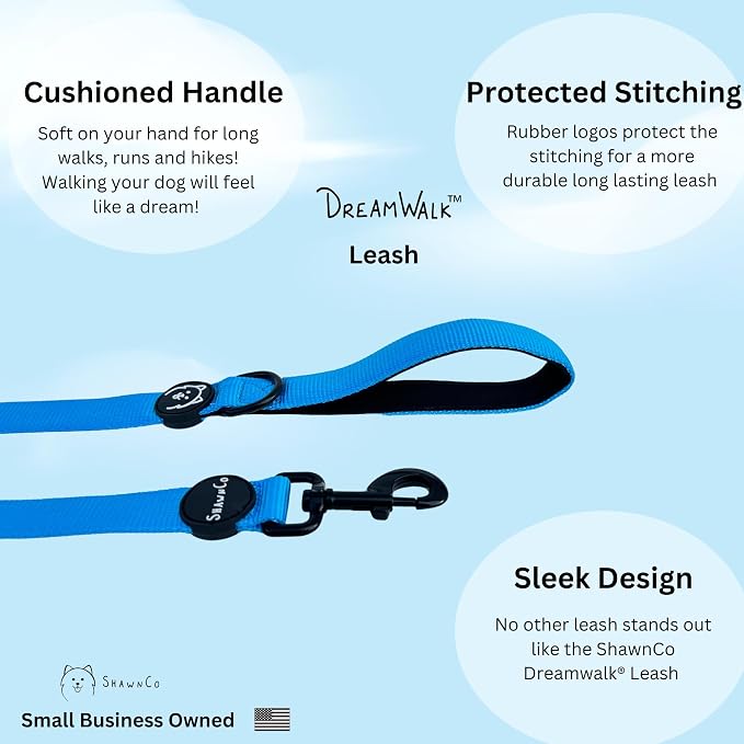 ShawnCo Dream Walk Dog Leash (Rose Gold,Small) | Soft Neoprene Handle, Premium, Durable, Nylon Pet Leash for Small, Medium and Large Dogs, For Everyday Walks and Training - Image 4