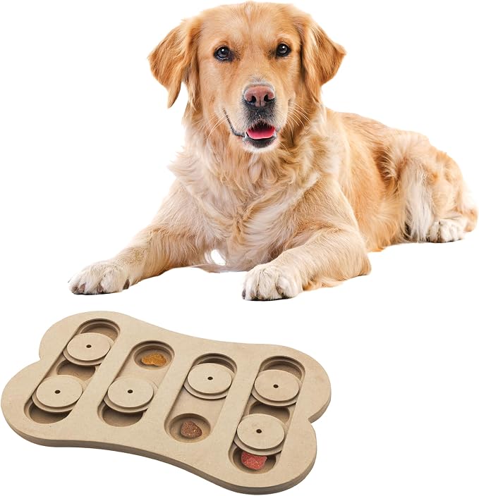 SPOT Interactive Seek-A-Treat Shuffle Bone Dog Toy Puzzle | Dog Treat Reward Toy Improves Your Dog's IQ | Specially Designed for Training Treats by SPOT