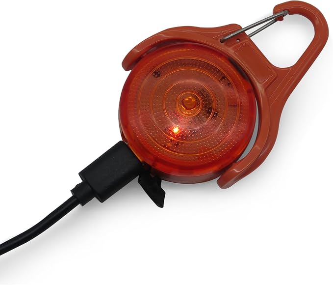 Rechargeable Adventure Light | Water Resistant Bright LED Clip-On Flashing Safety Light for Dog Walking, Running and All Outdoor Activities (Red) - Image 8