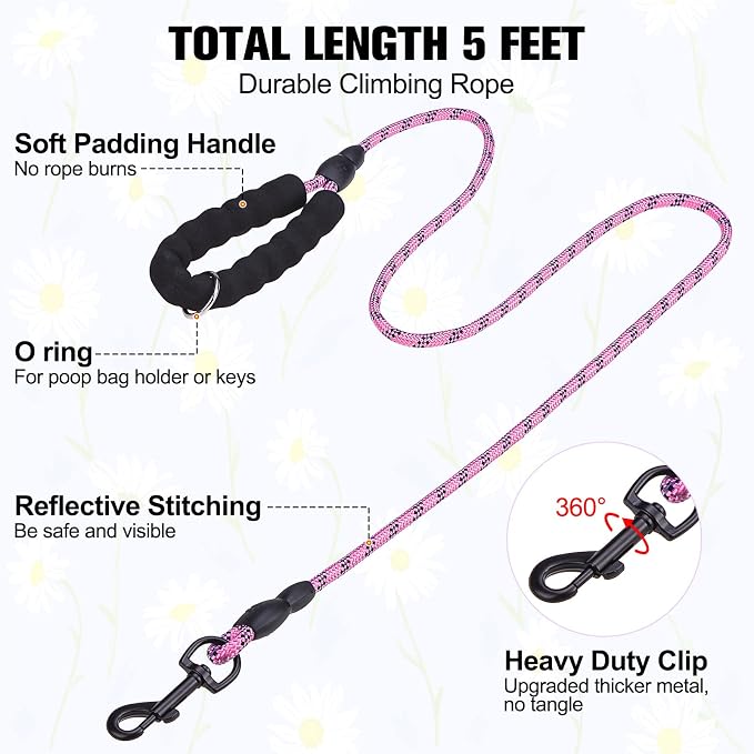 BEAUTYZOO Small Dog Harness and Leash Set,No Pull Puppy Pet Vest-Daisy, XS | Step-in Easy On/Off, All Season Breathable Mesh,Escape-Proof Hook & Loop,Lightweight Reflective,No Choke,Easy Walking Control - Image 5