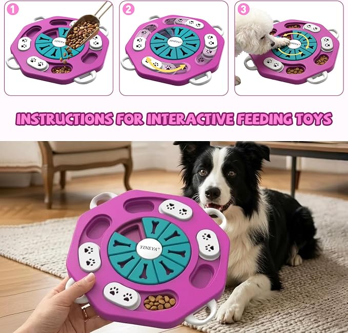 YINEYA Dog Puzzle Toy, Enrichment Toys for Dogs Mental Stimulation | Interactive Treat Brain Games, Treat Dispensing, Keep Them Busy, Training IQ, for Puppy, Small, Medium, Cats - Image 5