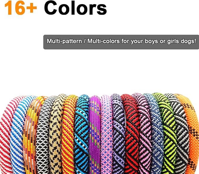 MayPaw 8ft Rope Dog Leash for Large Medium Dogs Soft Handle Dog Lead | 1/2-In Thick Lead, Soft Padded Handle Strong Nylon Pet Leash, 15+ Colors (1/2" * 8', Pink Black) - Image 5