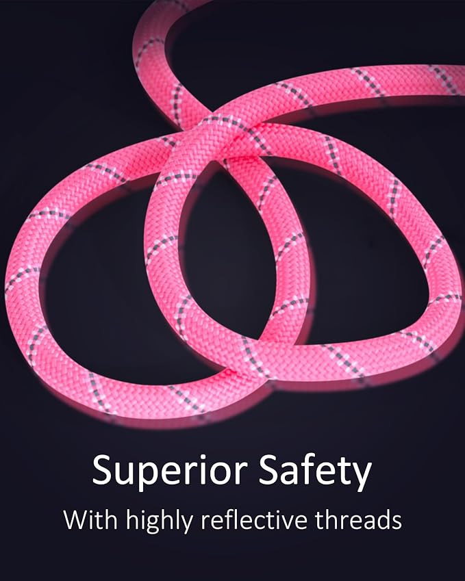 Long Dog Leash for Dog Training 20FT, Heavy Duty Dog Lead for Large Medium Small Dogs Outside Walking, Playing, Camping, or Yard, Pink - Image 6