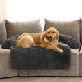 Calming Dog Bed Fluffy Plush Dog Mat for Furniture Protector with Removable Washable Cover for Large Medium Small Dogs and Cats (Extra Large(53x39.3x6), Dark Grey) by GGIB