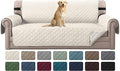 H.VERSAILTEX Reversible Couch Cover for 3 Cushion Cover Pet Friendly Sofa Cover for Dog Washable Furniture Protector Water Resistant Slipcover with Non Slip Elastic Strap(Sofa, Ivory/Beige) by HVERSAILTEX