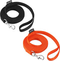 AMAGOOD 6 FT Cat Leash, Strong and Durable Traditional Style Leash with Easy to Use Collar Hook,Cat Lead Great for Cats (3/8 in x 6 ft,Black and Orange(2-Pack)) by DOGLEASH