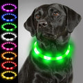 Joytale Light Up Dog Collar, LED Silicone Cut-to-Fit Rainproof, Green | Soft Skin-Friendly Won't Chafe, 360° Glow Keeps Dogs Visible at Night, 3 Modes, Rechargeable USB-C, Small Medium Large Dogs by Joytale