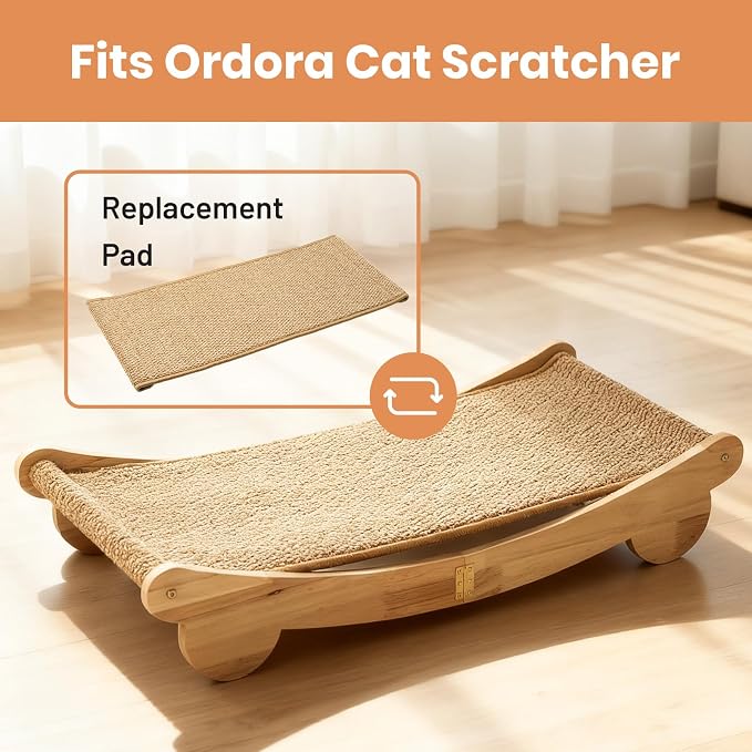 Extra Large Cat Scratcher Mat - Sisal-Style Scratching Rug for Indoor Cats | 31.5 x 14 in Upgrade Soft Sisal Horizontal Cat Floor Scratching Pad, Cat Scratching Rug Protect Furniture - Image 2