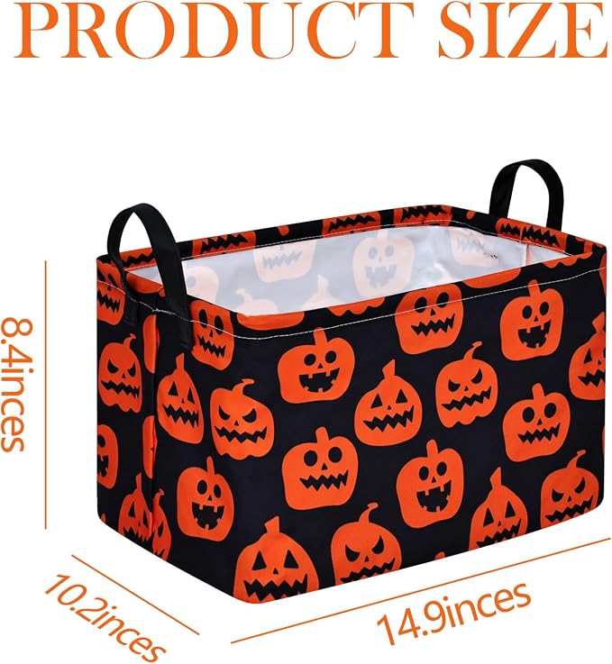 Rectangle Gift Storage Basket Home Shelf Storage Basket Organizer Box Clothes Laundry Hamper Nursery Basket Laundry Basket with Handles - Image 2