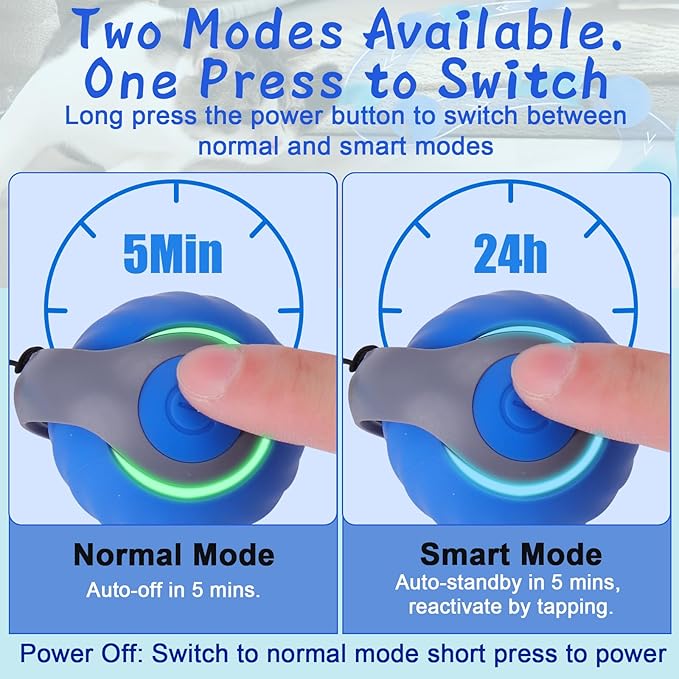 BABORUI 2Pack Blue Interactive Cat Toy Ball - Automatic Interactive Cat Toys for Indoor Cats with 3 Tails, 2 Speeds Rechargeable Enrichment for Small/Medium/Large to Keep Them Busy - Image 3