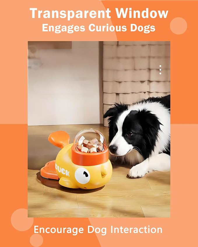 Interactive Dog Puzzle Toy Treat Dispenser Dog Toys, Duck Shape Slow Feeder | Eenrichment Toys for Small Medium Dogs & Cats, Promotes IQ Training Reduces Bloating Anti Gulping - Image 2