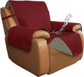 ISSUNTEX Double Protection 100% Waterproof Recliner Covers for Living Room, Reversible Furniture Protector Recliner Couch Sofa Slipcover for Dogs, Pets, Kids (Oversized Recliner, Christmas Red/Beige) by ISSUNTEX