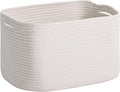 ICERZCZ Woven Cotton Rope Baskets for Gifts Empty, 17×13×9.5 Off White | Storage Baskets for Organizing, Cute Decorative Basket, Organizer Bins for Dog Toy, Baby Laundry, Gift, Nursery by ICERZCZ