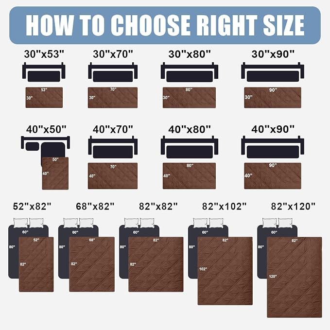 Smiry Waterproof Reversible Pet Couch Covers for Dogs | Pet Friendly, Soft Fabric, Washable Sofa Furniture Protector for Dogs Cat Kids, Checkered (30"x70", Brown/Brown) - Image 6