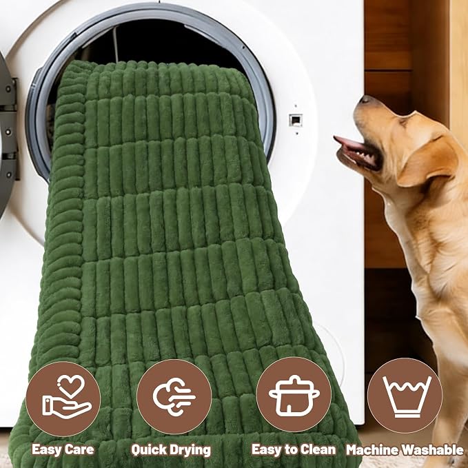 Dog Car Seat Waterproof Bed Cover Back Seat Dark Green 23.6”x51” | Nonslip Soft Comfortabl Pet Bed Mat Car Blanket for Travel Backseat Extender Seat Covers Dog Bed for Cars Trucks and SUVs - Image 6