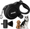 Pecute Dog Leash Retractable 26ft for Large Dogs with Poop Bag Holder | Heavy Duty Retractable Dog Leash for Strong Puller for 33-110 lbs, Anti-Slip Soft Grip, Reflective, 360° No Tangles by pecute