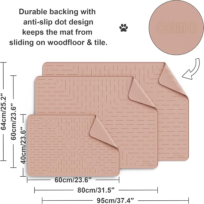 Cat Litter Mat, 23.5x16 Silicone Trapping Mat Coral | for Kitty Litter Box, Easy Clean, BPA Free Rubber, Center Litter Collection, Easy Pour-Back, Waterproof, Odor-Resistant - Image 5