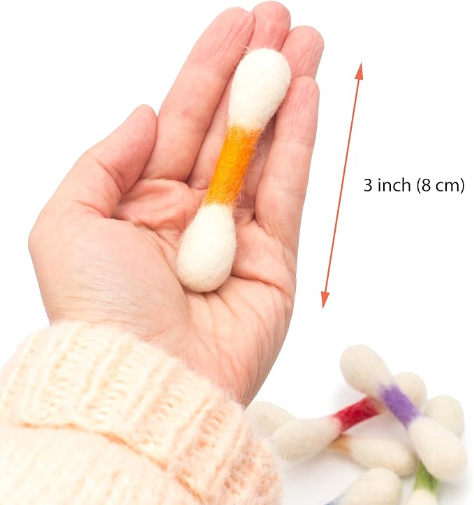 Glaciart One MINI Swabs Cat Toys with Catnip - 6 Pk | Durable for Chew, Cute Cat Toys Interactive Kitty for Boredom, Exercise, & Play | Filled w/Organic Catnip for Anxiety & as Digestive Aid - Image 5