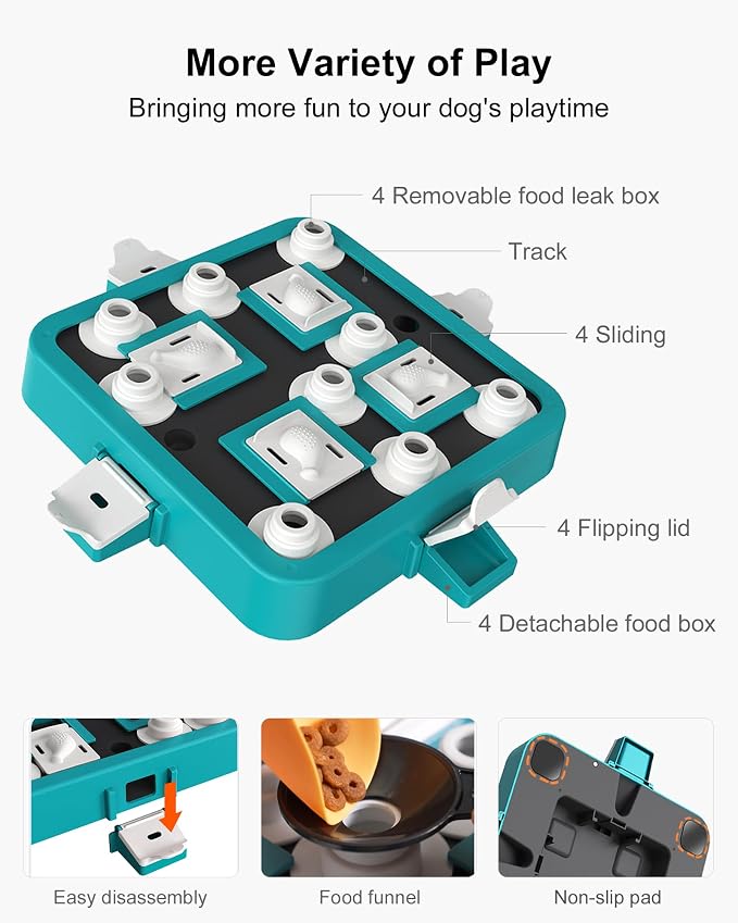 LACCEN Dog Puzzle Toys, Level 3 in 1 Interactive Dog Toys for Boredom, Funny Feeding Toy for IQ Training Brain Stimulating, Treat Dispenser Dog Toy for Large Medium Small Dogs - Image 4