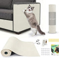 Cat Scratch Furniture Protector: 78.7"x15.8" High Self-Adhesive | Cat Scratch Carpet Trimmable for Couch Scratcher Protector from Claws Scratching Mat Lasts 3-6M 3min Install, Beige by Finvizo