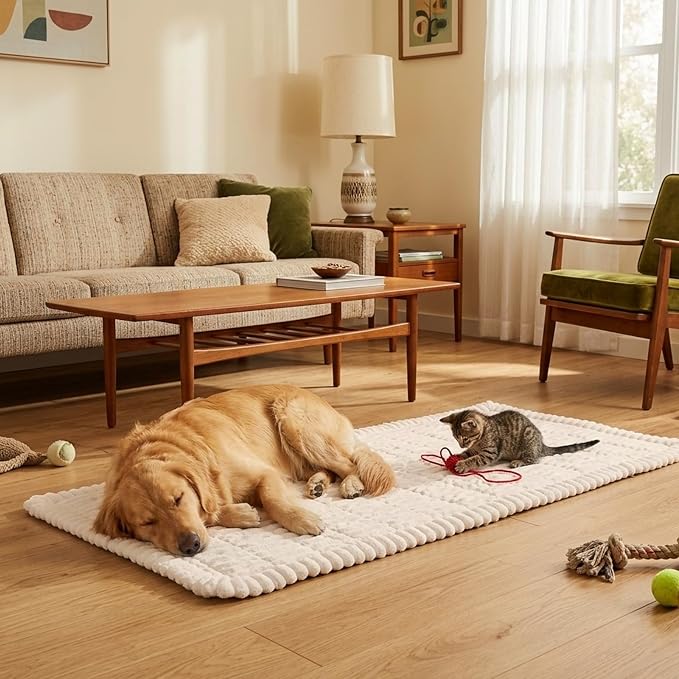 Fixwal Waterproof Flannel Dog Couch Cover, 27.6" x 70.9", White | Integrated TPU Barrier, Non-Slip Backing, Machine Washable, Pet Friendly, Easy Clean Pet Hair, Soft Sofa Cushion Protector - Image 9