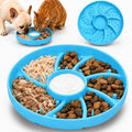 Slow Feeder Dog Bowl Silicone Suction Cup Anti Spill Dogs Cats Blue | strong suction base prevents sliding, extends mealtime, reduces anxiety, textured surface, dishwasher safe by guardingwhatyouLove
