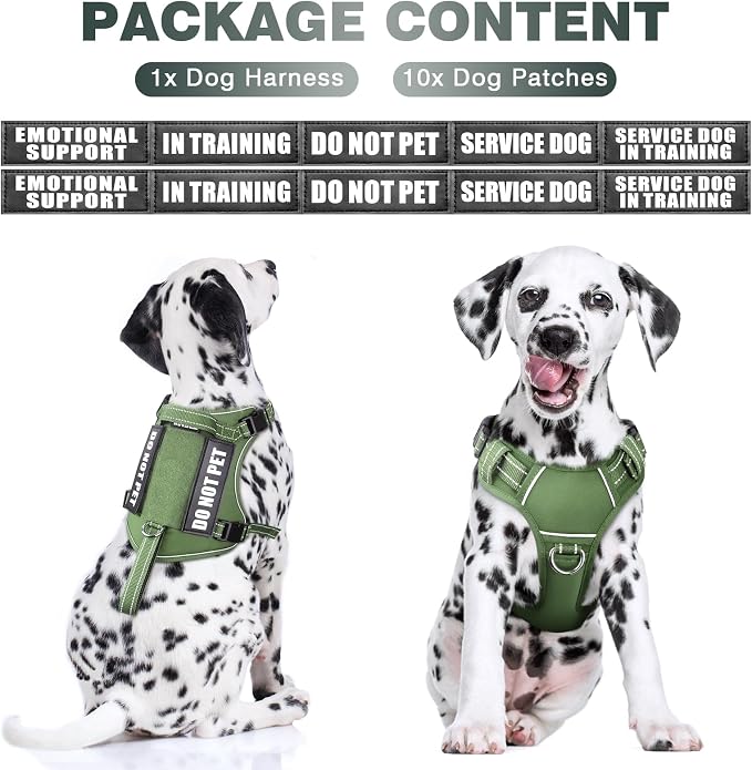 Tactical Dog Harness, No Pull Dog Harness for Medium Large Dogs with Handle & Molle, Military Service Dog Vest Harness in Training Pet Harness for Small Dogs - Image 2