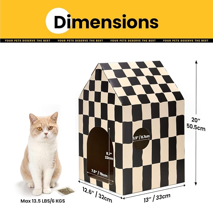 Conlun 2-Pack Cat Scratching Pad House Indoor Cave <13 lbs | 2-pack cozy caves, heavy-duty cardboard | traps messy crumbs, quick setup | ideal for multiple cats up to 13 lbs - Image 5
