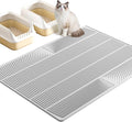 TRZZ XXL Cat Litter Mat, Large Silicone Waterproof Mat, Light Gray | Non-Slip, Easy to Clean, Cat Litter Trapping Mat, Kitty Litter Catcher, Scatter Control, for Floor by TRZZ