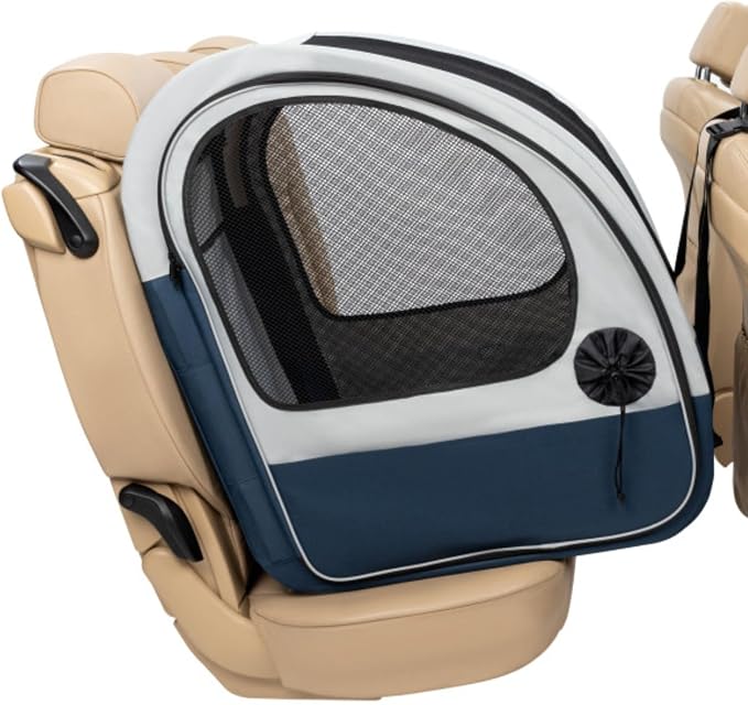 PetSafe Happy Ride Collapsible Travel Dog Crate | Mesh Sides for Ventilation, 2 Entry Doors, Removable Washable Fleece Pad Cover, Folds Flat for Storage, For Pets Up to 60 Lb by PetSafe
