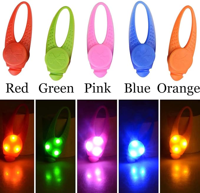 5-Pack LED Light Up Dog Collar Light, Waterproof Cat Pet Safety Lights | Waterproof silicone material - Image 6