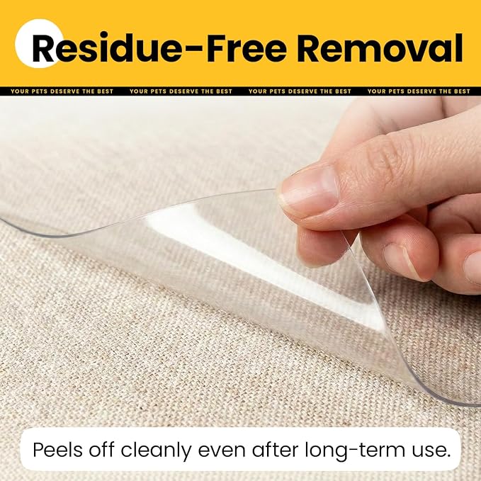 Conlun Cat Scratch Furniture Protector 12-Pack 14in Clear Adhesive Sheets | Adhesive Deterrent | defends upholstery | zero residue removal | smooth scraper install | Invisible Anti Claw Pad - Image 8