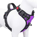 No Pull Dog Harnesses for Small Dogs Reflective Adjustable | Front Clip Vest with Handle 2 Metal Rings 3 Buckles [Easy to Put on & Take Off](XS, Purple) by PHOEPET