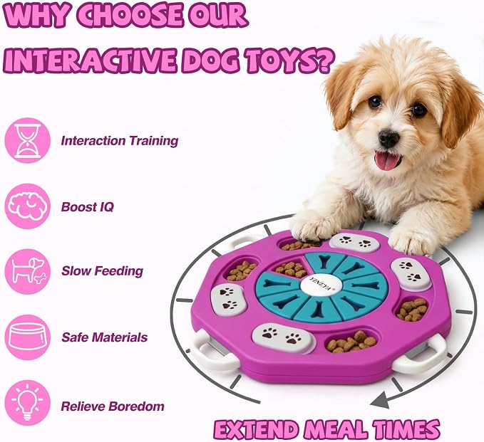 YINEYA Dog Puzzle Toy, Enrichment Toys for Dogs Mental Stimulation | Interactive Treat Brain Games, Treat Dispensing, Keep Them Busy, Training IQ, for Puppy, Small, Medium, Cats - Image 3