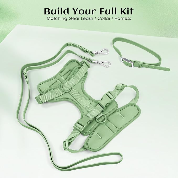 Wisedog No Pull Dog Harness, Sage Green, X-Small | Lightweight, Adjustable Breathable Pet Vest, Soft & Comfortable Cushion, Small Medium Large Dogs - Image 7
