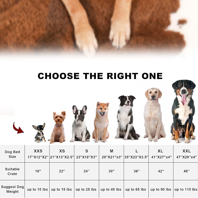 Bedfolks Plush Waterproof Dog Crate Bed, Faux Fur Kennel Pad for Extra Large Dogs, Removable Washable Cover, 41"x27", Cow Print - Image 7
