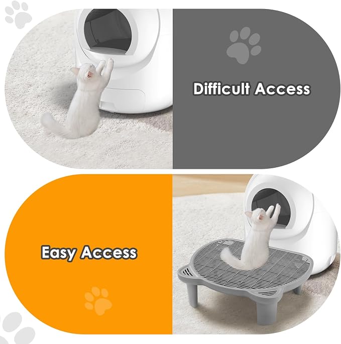 Litter Catching Step for Cat Litter Box, Litter Trap Stool for Automatic Litter Box Self Cleaning, Litter Collection Stairs, Litter Catcher Ramp for Old Geriatric Senior Cat or Kitten - Image 5