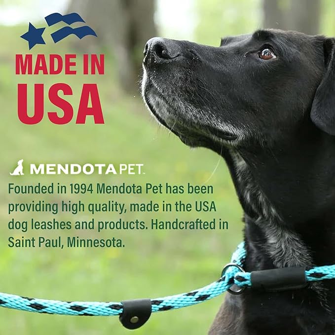 Mendota Pet Snap Leash - British-Style Braided Dog Lead, Made in The USA - Kelly Green, 1/2 in x 6 ft - for Large Breeds - Image 4