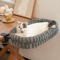 CHEERPALS Cloud Cat Bed Desk Mounted Hammock for Indoor Cats Perch Foldable | Reversible Mesh Warm Plush Mat, 90° Space Saving, Machine Washable Support Pet Bed for Kitty and Puppy(Grey, Large) by CHEERPALS