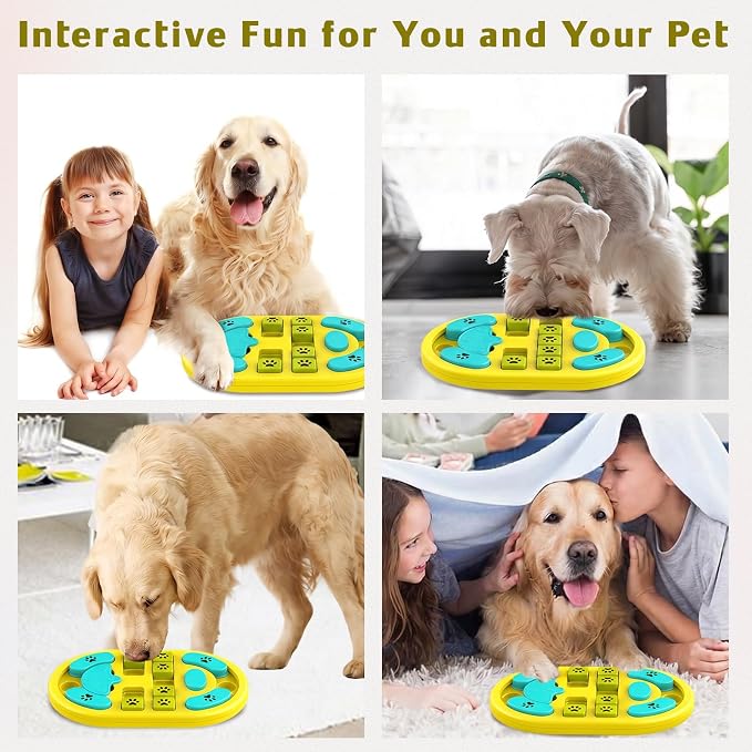 Dog Puzzle Toy, Interactive Treat Dispensing Toys, Yellow | Dog Enrichment Toys, IQ Training & Mental Stimulation, Non-Slip Slow Feeder, For Puppies Small Medium Large Dogs Cats - Image 6