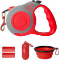 Retractable Dog Leash Automatic Telescopic Tractor Dog Tape | Pet Tape 10/16 FT Durable and Convenient, with Folding Bowl, Dispenser, Rubbish Bags, Suitable for Small and Medium Dogs by LIEVUIKEN