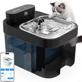 2026 Latest Cat Water Fountain, No Filter Cotton, App Monitoring Wastewater Separation Wireless Pet Fountain, 5000mAh Battery & Plug-in, 3L/101oz Water Dispenser for Cats Indoor, 2.4G Wi-Fi by HAPAW