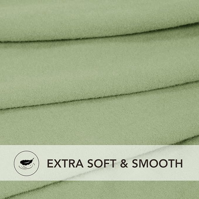 PureFit Stretch Loveseat Covers Fleece Couch Covers for Sofa Sage Green | 1-Piece Sofa Slipcover Soft Couch Protector, Sofa Cover Washable with Non Skid Foam and Elastic Bottom for Kids, Dogs - Image 5